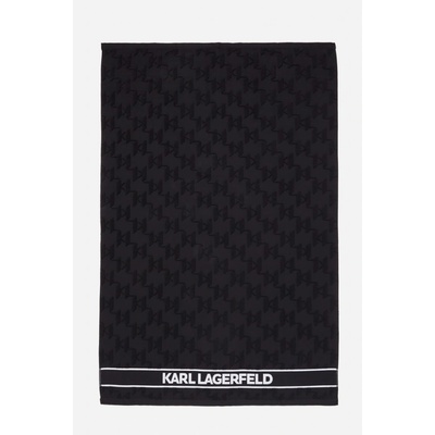Karl Lagerfeld ručník K Essential logo 100 x 170 cm black