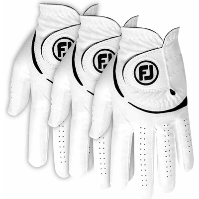 Footjoy WeatherSof 3-Pack 24 Mens Golf Glove white ML Levá