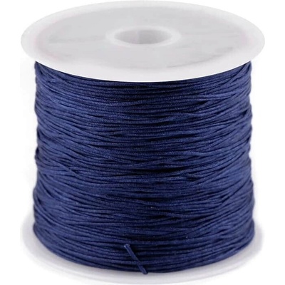 Šňurka na dozdobení účesu - polyester, 0,5mm, 25m Barva: tmavě modrá