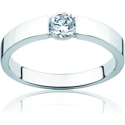 SAVICKI Годежен пръстен Minimalism: бяло злато, диамант