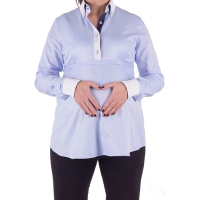 Těhotenská košile modrá VS-1602T – Zbozi.Blesk.cz