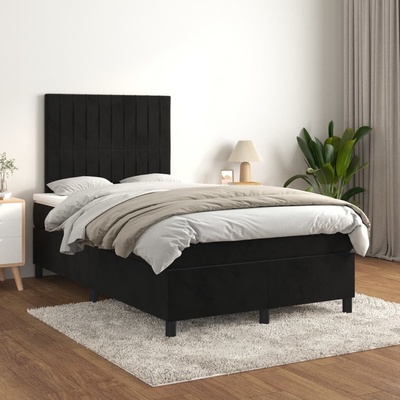Petrashop 3143135 boxspring postel s matrací černá samet