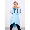 Dámská mikina so zipsom vzadu MI8997 nebesky modrá