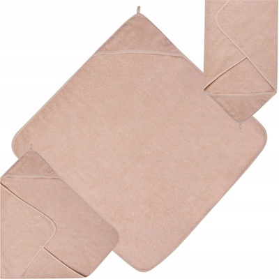 Jollein Osuška s kapucou froté 75x75cm Pale Pink