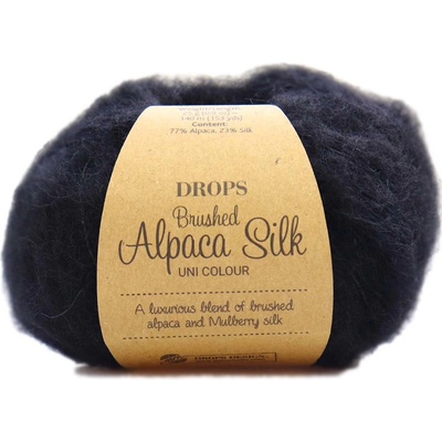 Drops Brushed Alpaca Silk UNI 16 černá