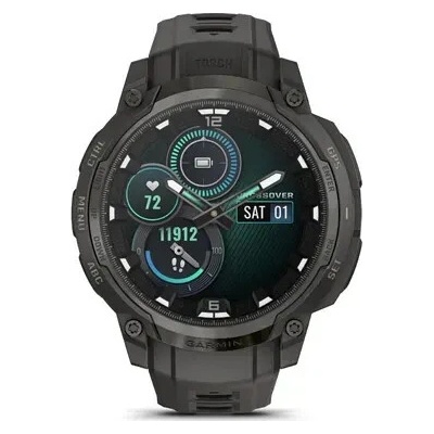 Instinct Crossover AMOLED Charcoal Grey, Charcoal Grey silicone band 010-03398-00