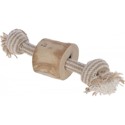 Kerbl Dumbbell coffee wood - играчка за куче, Кафено дърво с въже 20х6 см Германия - 80936