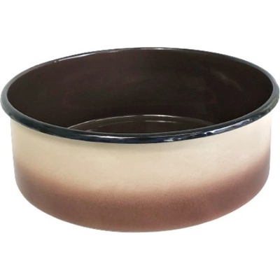 ТАВА ЕМАЙЛ КРЪГ ДЪЛБОКА 36/11СМ БЕЖ/КАФЯВО (010-1085/1)