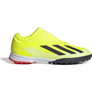 adidas Юношески футболни стоножки Adidas X Crazyfast League Junior Laceless Astro Turf Football Boots - Yellow/Blk/Wht