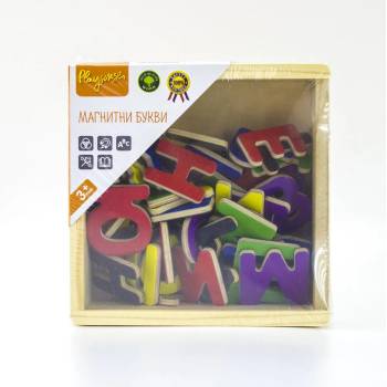 Image 1 of Playsense Дървени магнитни букви на кирилица Playsense (50324)