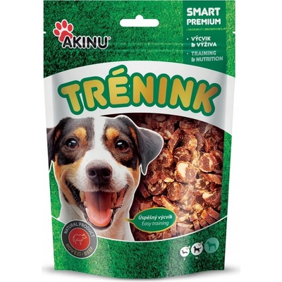 Akinu Tréning Hovädzie & treska lupienky maškrta pre psov 120 g