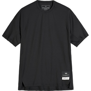 Y3 Men's Short Sleeve Performance Running Top - Black