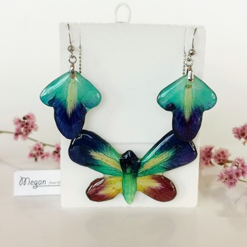 Meganflo Колие и обеци Пеперуда от орхидея