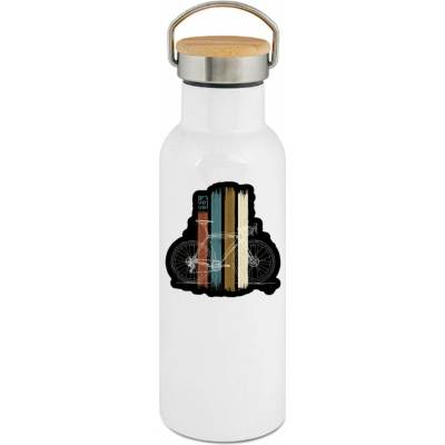 123TRIKO termoska Barevné pruhy, gravel potisk 500 ml