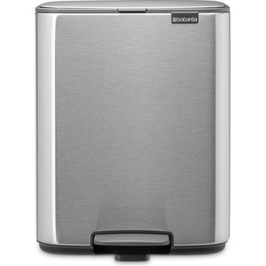 Brabantia Кош за боклук Brabantia Bo Pedal 1010143, 12 л, Леко затваряне, Противоплъзгаща основа, Устойчив на пръстови отпечатъци, Инокс/Мат (1010143)