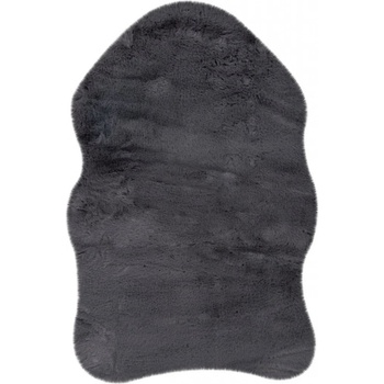 Happy Dekoračná kožušina imitácia ovce, umelá koža, 90 × 60 cm, čierna, HES800GRA6090