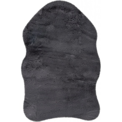 Happy Dekoračná kožušina imitácia ovce, umelá koža, 90 × 60 cm, čierna, HES800GRA6090