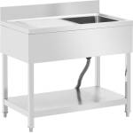 Royal Catering Мивка - 1 мивка - неръждаема стомана - 100 x 60 см - Royal Catering RCGS-1B100D6 (RCGS-1B100D6)