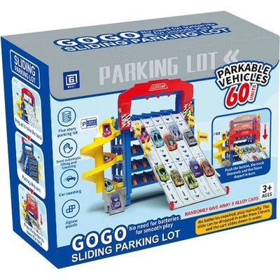 Yifeng Игрален комплект Yifeng - Паркинг гараж с 8 колички (1011321)