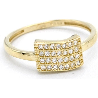 B&B Goldinvestic Zlatý prsten ozdoba se zirkony N2777