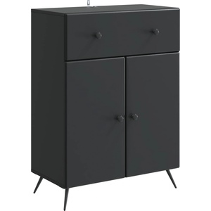 vidaXL Служебен шкаф Черно 66 x 34, 5 x 90 см Инженерна дървесина (895556)