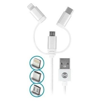Forever DATAPIP5-MICWH 3v1 USB microUSB/UCB-C/lightning, 1m