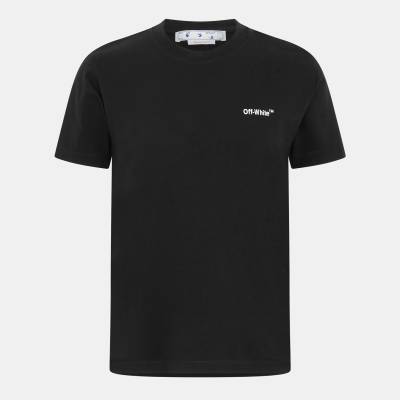 OFF WHITE Тениска OFF WHITE Men's Helvetica Logo Short Sleeve Typography T-Shirt - Black/White