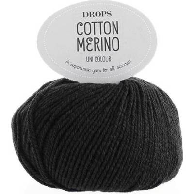 Příze DROPS Cotton Merino 02 - černá