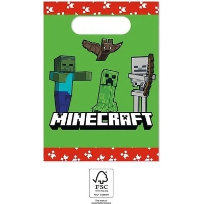 Procos Procos Dárková party taška - Minecraft 4 ks