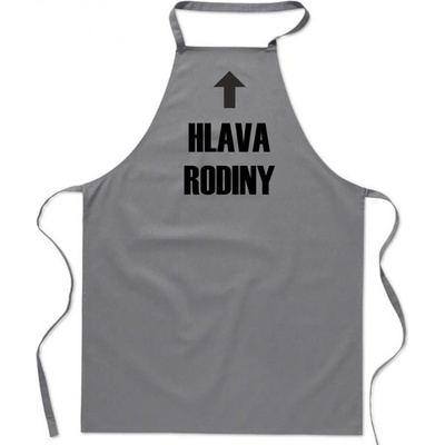 Povidlo.cz Zástěra Hlava rodiny Šedá