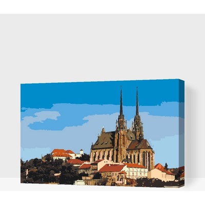 Painting Queens Painting Queens Katedrála Petrov Brno 80 x 120 cm vypnuté plátno na rám PBN/PETROVCATHEDRAL/80X120/W