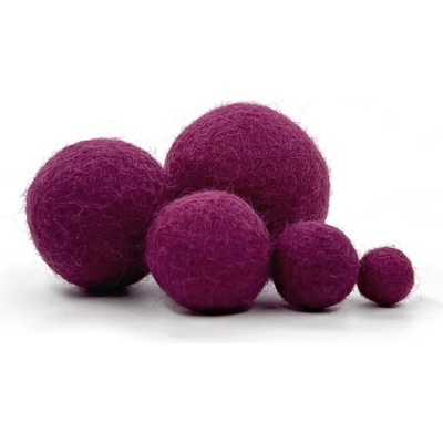 MMboutique Plstěná kulička vel.S 075-Plum