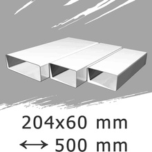 Mikawi Ploché ventilačné potrubie 204x60 dĺžka 500 mm 59-0159