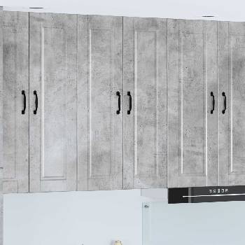 vidaXL Кухненски шкаф Циментено сиво 60 x 31 x 100 см Инженерно дърво (885488)