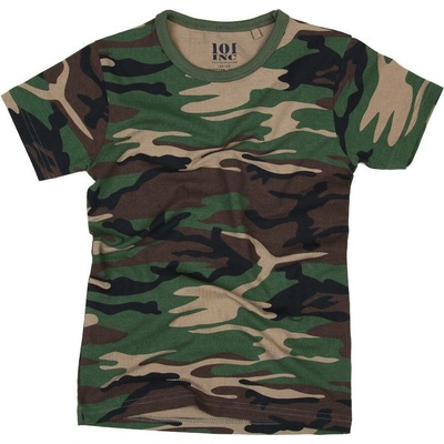 101 Inc Maskáčové tričko dětské Tee woodland