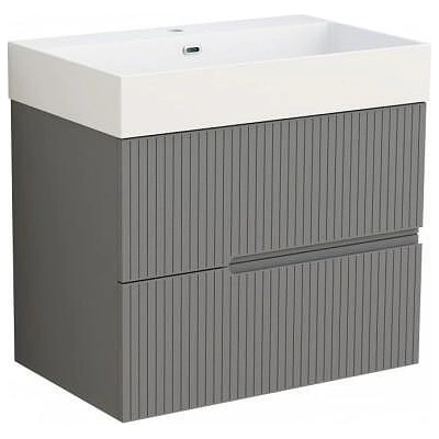 Inter Ceramic Конзолен PVC шкаф за баня ELORIA 7056 GREY, Inter Ceramic, 55x44x70см (7056 GREY)