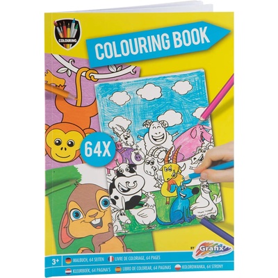 Grafix Книжка за оцветяване Животни, А4, 64 страници (5525122186)