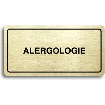 ACCEPT Piktogram ALERGOLOGIE - zlatá tabulka - černý tisk