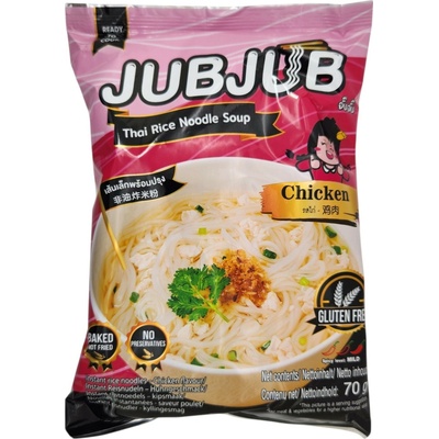 Jub Jub Bezlepkové instantné ryžové rezance kuracie 70 g
