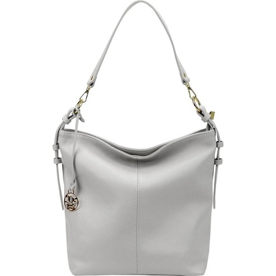 Gregorio Střední/velká kožená kabelka na rameno i crossbody 1714 šedá