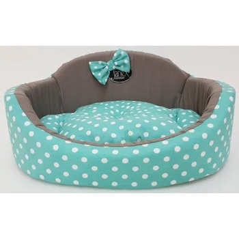 Image 1 of Жанекс 09 Легла за домашни любимци серия Жанекс с махаща се възглавница - тюркоаз на бели точки