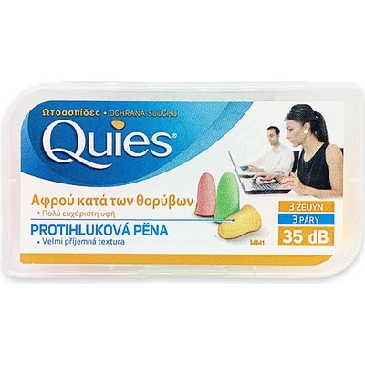 Quies Penové chrániče sluchu 35 dB, 3x2 ks