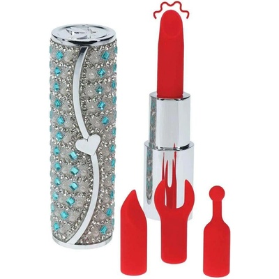 Tiffany Lipstick Vibrator with 4 Attachments