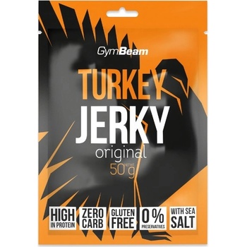GymBeam Sušené mäso Turkey Jerky originál 10 x 50 g
