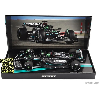 Minichamps Mercedes gp F1 W14 Team Mercedes-amg Petronas Formula One N 63 Bahrain Gp With Pit Board 2023 George Russell Matt Black 1:18