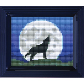 Image 1 of Pixelhobby Мозайка с рамка и пиксели Classic, Pixelhobby - Вълк (31213)