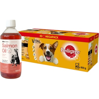 Pedigree Adult s hovězím masem kuřecím masem jehněčím masem s drůbeží ve šťávě 40 x 100 g