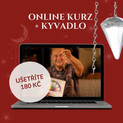 Výhodná sada: online kurz + kyvadlo křišťál