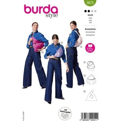 Střih Burda 5675 na látkové tašky - 3 varianty – Sleviste.cz