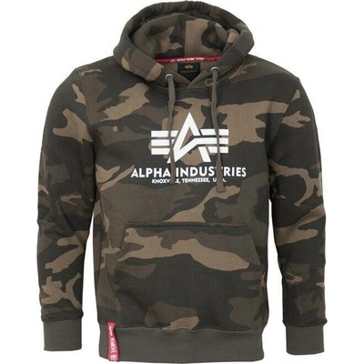 Alpha Industries Mikina Basic Hoody woodland camo